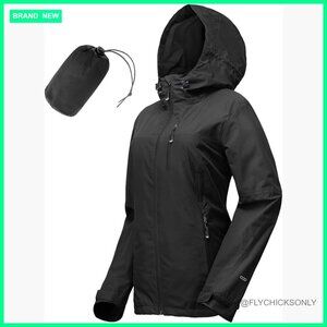 Lightweight Waterproof Rain Jacket with Hood for Cycling and Running